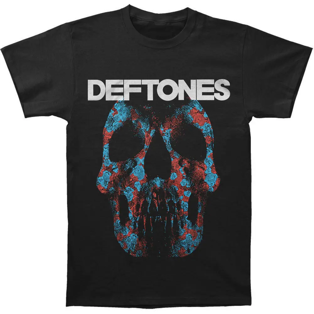Deftones Minerva Rose Skull официальная Мужская черная футболка Импорт 100% хлопок для