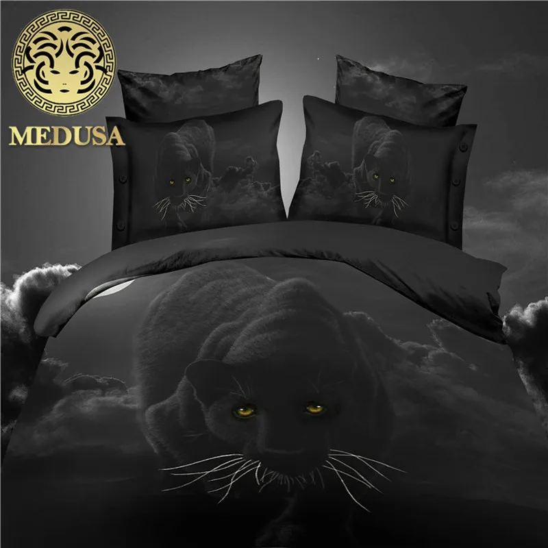 Медуза 3d цифровой набор постельного белья леопардовой расцветки