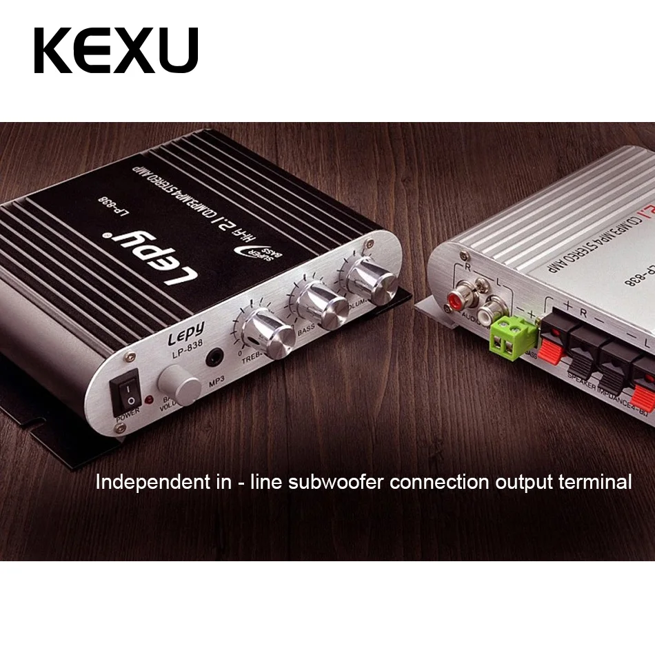 Lepy LP-838 мини аудио усилитель Hi-Fi 2 1 CD MP3 MP4 стерео Портативный Звук для сабвуфера