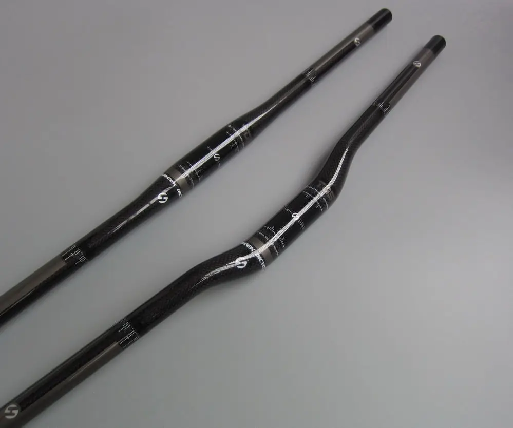 Глянцевый руль из углеродного волокна TOSEEK 3K плоский для горного велосипеда 31