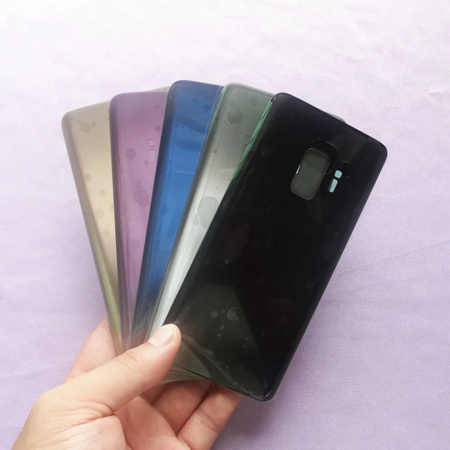 Замена заднего стекла для Samsung Galaxy S9 G960 G960F / + Plus G965 G965F крышка аккумулятора задняя