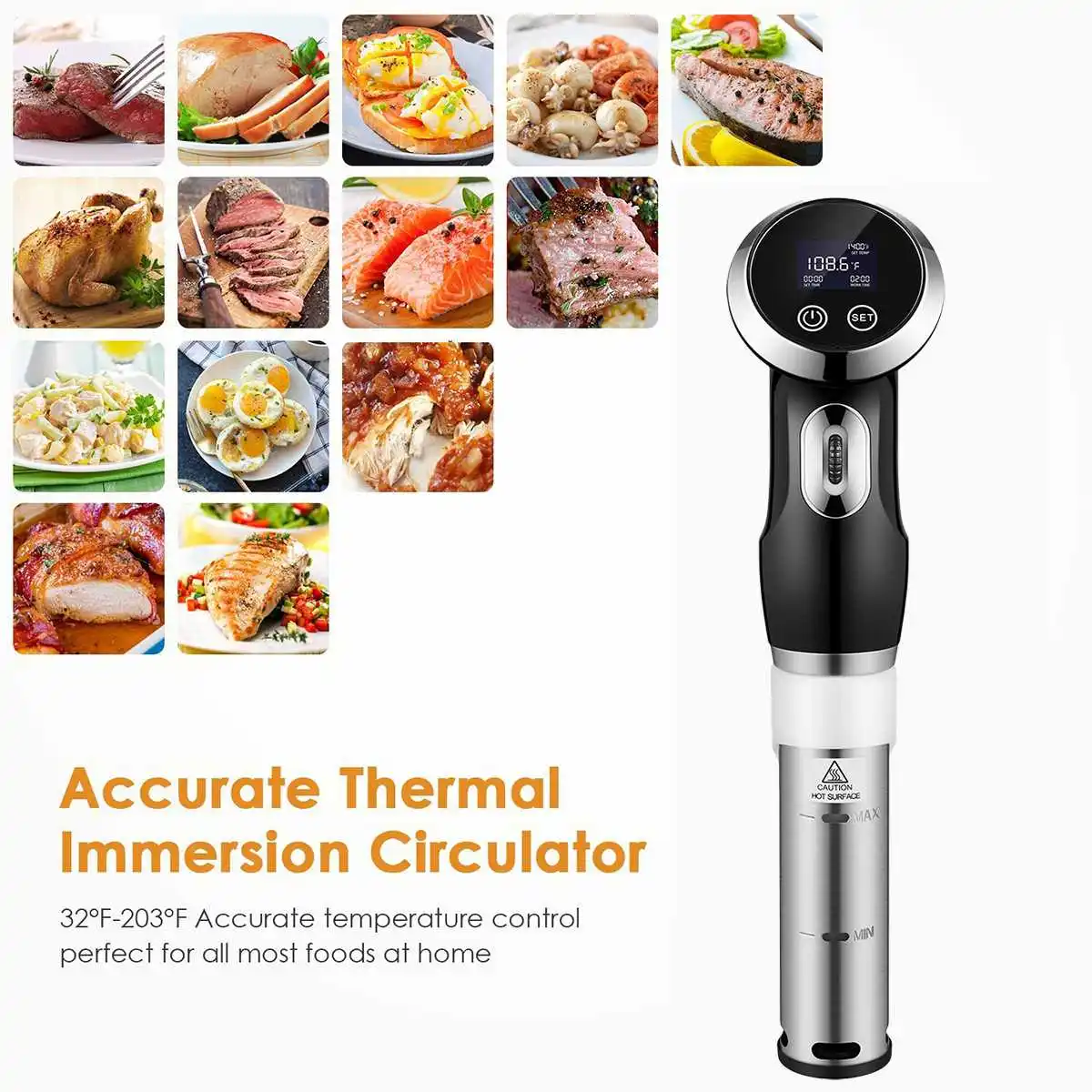 Bolomix вакуумная медленная Sous Vide плита 1500 Вт Мощный 15л погружной циркулятор Машина