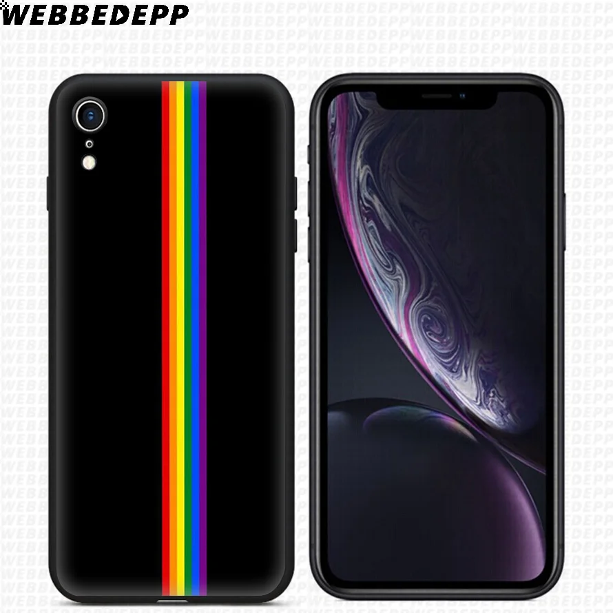 WEBBEDEPP Love Is LGBT Радужный Мягкий силиконовый чехол для iPhone 11 Pro Xr Xs Max X или 10 8 7 6 6S Plus 5 5S