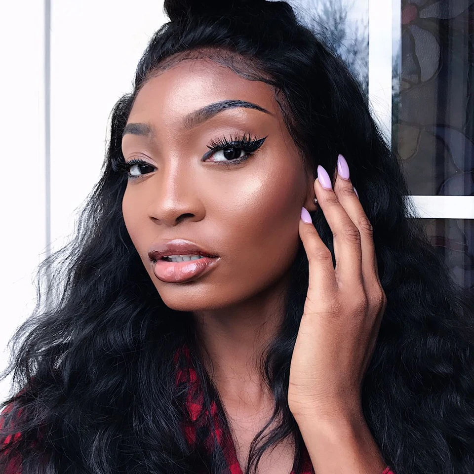 HJ WEAVE BEAUTY 7A пряди с фронтальным человеческие волосы перуанские волнистые remy