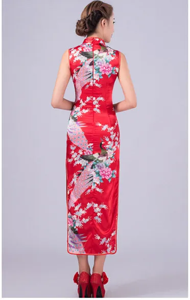 Классическое красное женское длинное платье Cheongsam Лидер продаж из