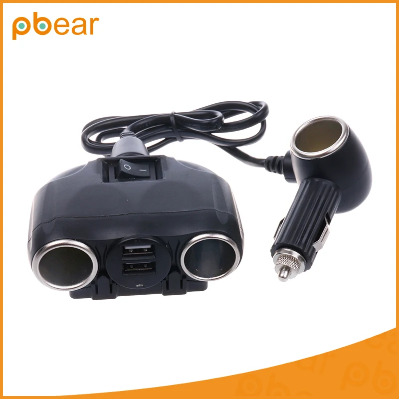 3 way 2 USB Автомобильное Зарядное устройство водить авто розетки прикуривателя