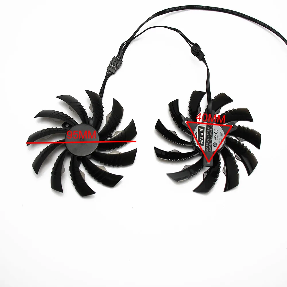 95 мм PLD10010S12H кулер Замена вентилятора RTX2070 GTX1660Ti RTX2060 для Gigabyte GTX 1650 1660Ti RTX 2060 2070 вентиляторы видеокарты