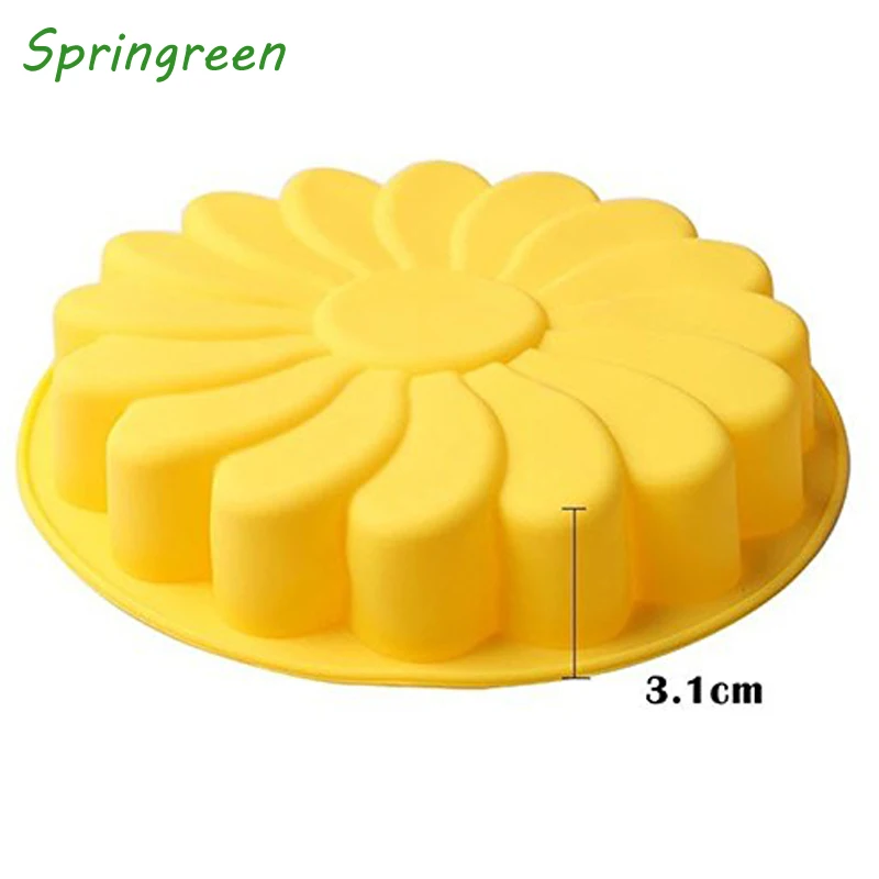 Springreen круглый Подсолнух силиконовая выпечка торта ко дню рождения кастрюли