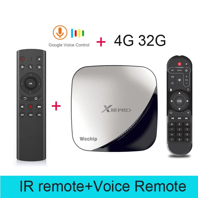Белый ТВ-приставка Wechip X88 pro Android 9,0 4G 64G Rockchip RK3318 4 ядра 2,4G& 5G Wifi 4K HDR ТВ-приставка USB 3,0 Поддержка 3D фильма Отт-бокс - Цвет: Белый