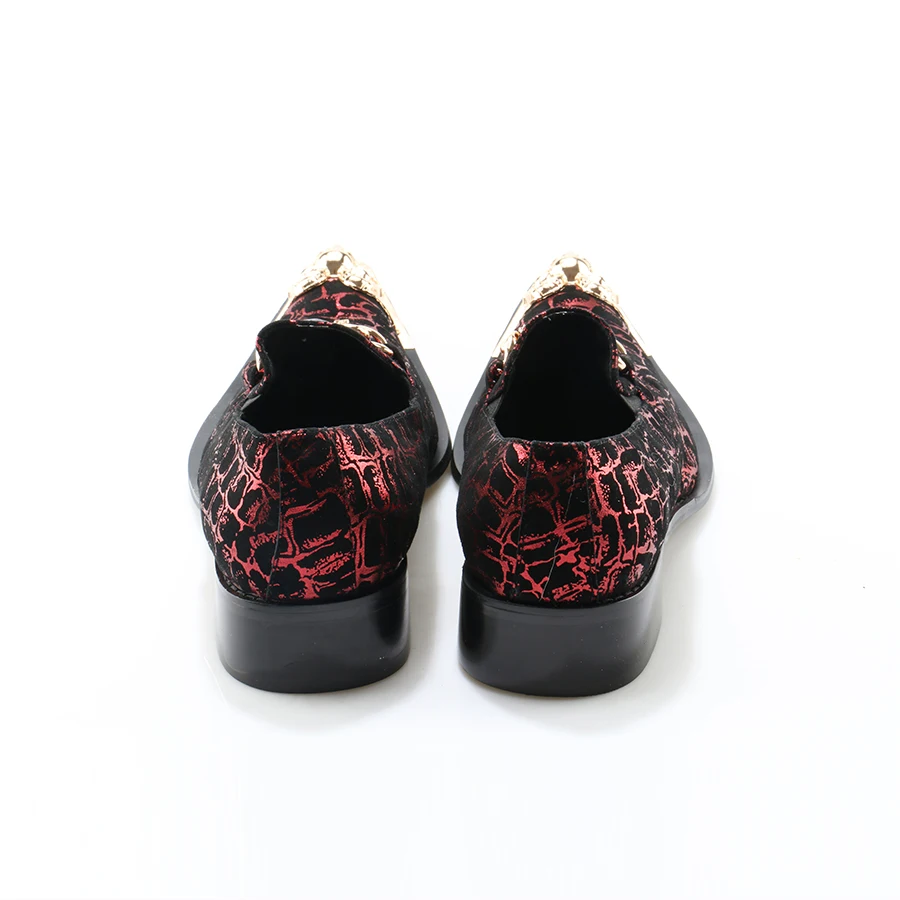 OKHOTCN/Chaussure Homme итальянская обувь мужские кожаные красные свадебные туфли с