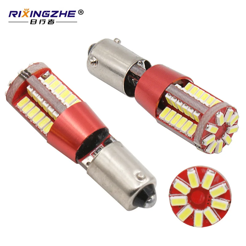Светодисветодиодный RXZ 1 шт. BA9S Bax9s Bay9s Canbus T11 T4W W6W H6W 3014 57SMD без ошибок, светодиодсветодиодный лампа с клиновидным цоколем для чтения двери, белая лампа 12 В