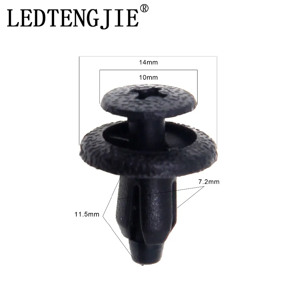 

LEDTENGJIE Automotive Fastener Clip 100 Pcs YT-1175 Diameter 7 Mm Bumper Perforated Rivet Clip for Toyota Repair Fasteners