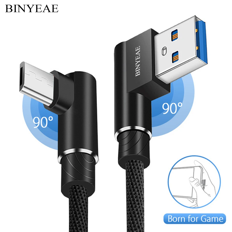 Кабель Micro USB 90 градусов для быстрой зарядки Samsung Galaxy A6 A8 2018 A3 A5 A7 J7 J5 J3 2017 2016 1 м 2 3