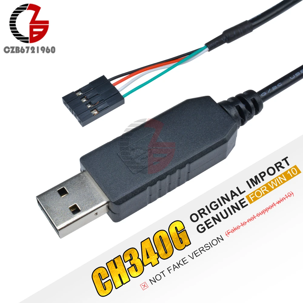 Оригинальный 1 м CH340G CH340 USB в TTL серийный кабель для загрузки конвертации провода