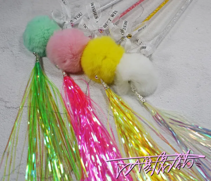 Usd3.98/pc котенок питомец игральные игрушки Котик-тизер Удочка палочки кролик мех мяч 10 шт./партия