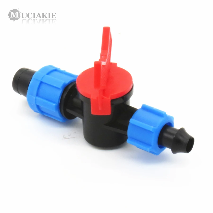 MUCIAKIE 1 шт. 5/8 ''двойной запорный клапан соединитель для капельной ленты