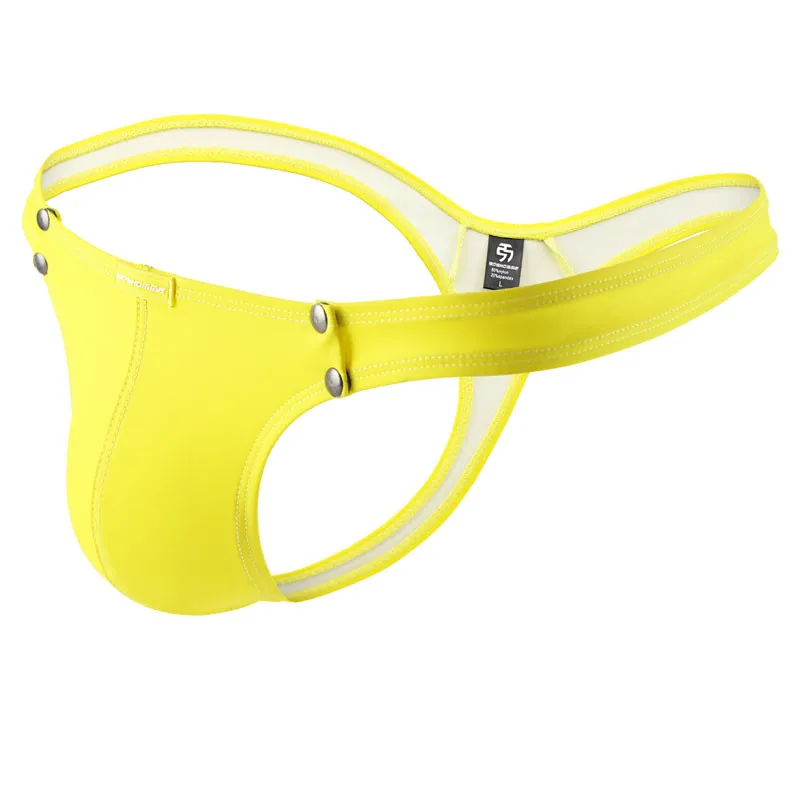 4PCS Low Waist Sexy Leather Pouch Underwea PU Underwear Men Underpants Male Panties Male Briefs Men's Lingerie Sexy Mens Briefs