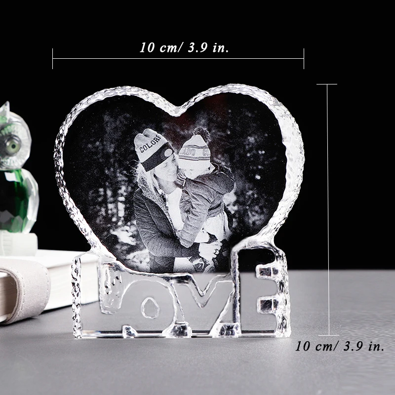 Custom crystal photo shop logoтекстовый RGB светодиодный ночник фото MP4 музыкальный плеер