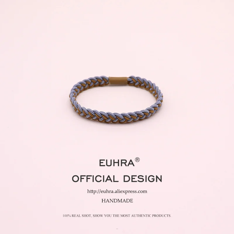 EUHRA, 5 цветов, плетеные эластичные повязки для волос для женщин и девочек, повязка для волос, Детская резинка