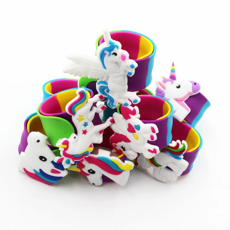 Радужная Вечеринка детский резиновый браслет Единорог украшения для дня