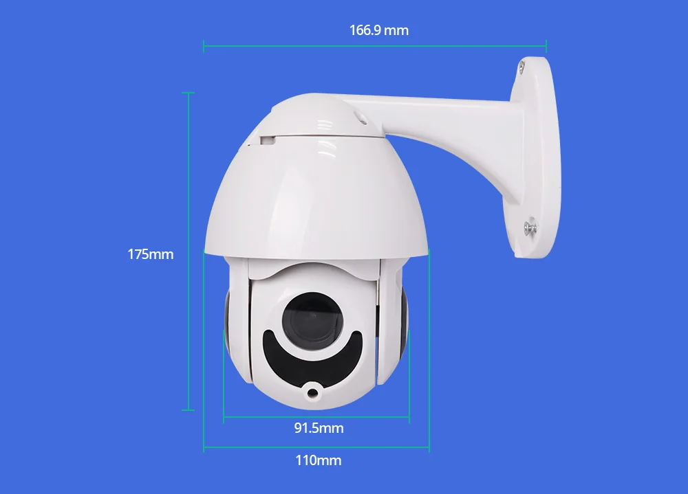 Wheezan ip камера Открытый POE скорость купольная PTZ камера 1080p 360 Pan 4x зум ночного видения Onvif imx323 cctv camaras vigilancia