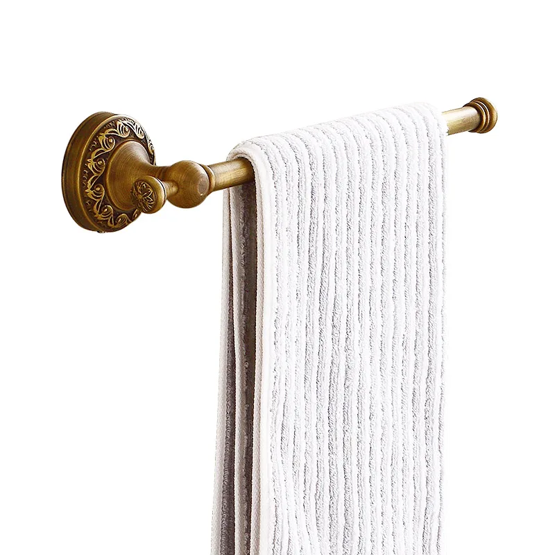 

FACIIO Brass Wall Mounted Bathroom Hardware Towel Holder Single Towel Bars Simple Copper Towel Hanger Bath Accessories toallero