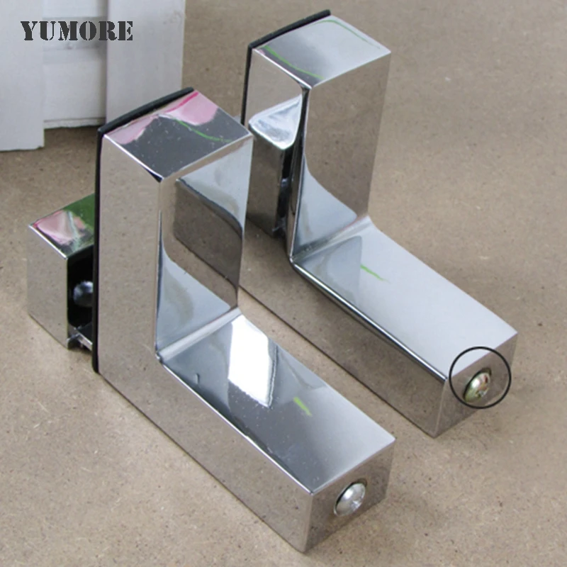 YUMORE 100 шт./лот Стеклянные Кронштейны для полки опорное оборудование цинковый