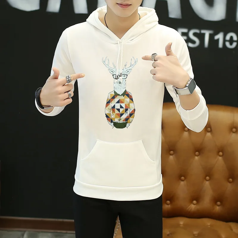 Мужская толстовка с длинным рукавом повседневная спортивная графическим