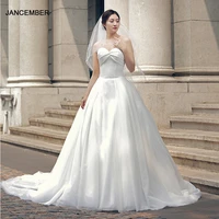 j66577 jancember celebrity dress for women 2020 satin strapless sweetheart ball gown elegant bridal dresses vestidos novias boda
