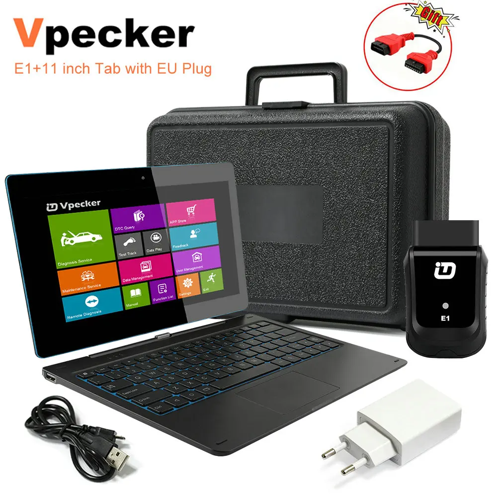 VPECKER E1 Wifi OBD2 Профессиональный Автомобильный сканер Easydiag Oil EPB сброс ABS подушка безопасности полная система ODB2 OBD2 диагностический инструмент - Цвет: VPECKER E1 EU Plug