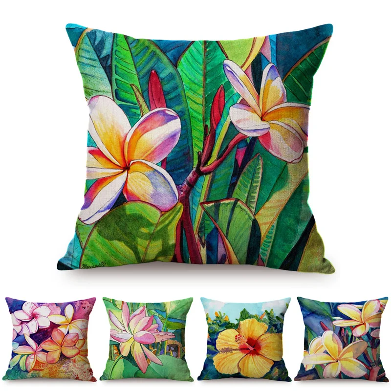 Красочные очаровательные цветы Картина маслом Искусство Лотос Плюмерия Пион