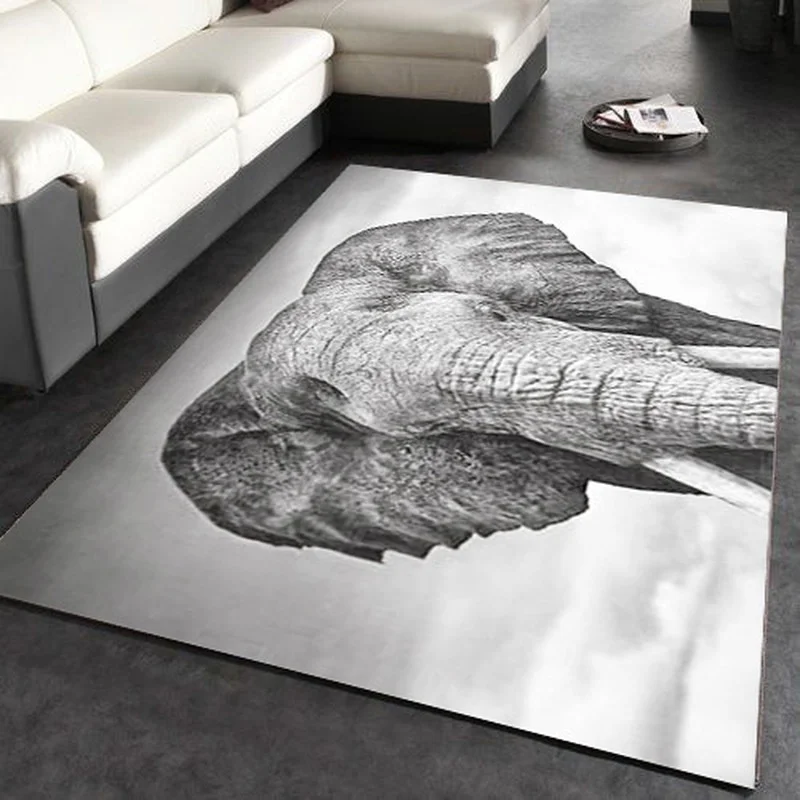 Koop 3D Gedrukt Karpetten Olifant Patroon Tapijt Voor Woonkamer Slaapkamer Anti-Slip Sofa Floor Mat Keuken Tapijt Yoga Mat Thuis Decor