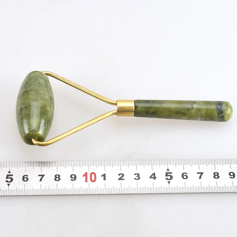 Натуральный нефритовый валик XiuYan для похудения массажный камень лица резной