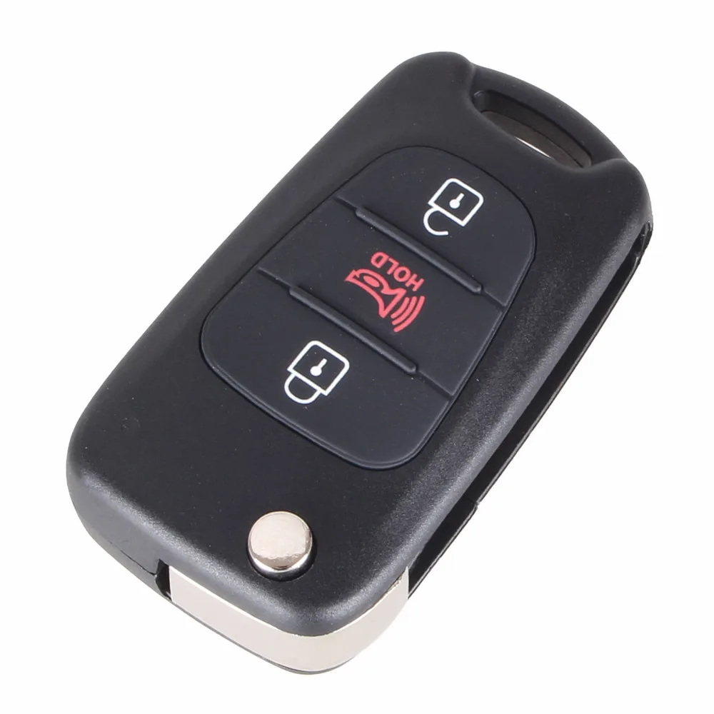Dandkey 3 Buttons Flip Folding Remote Car Key Shell For HYUNDAI KIA SOUL Keys Blank Case Cover key shell | Автомобили и мотоциклы