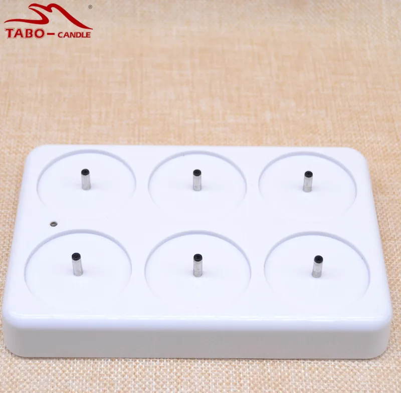 Перезаряжаемые желтый свет 6 шт. светодио дный СВЕТОДИОДНЫЕ СВЕЧИ Непламено