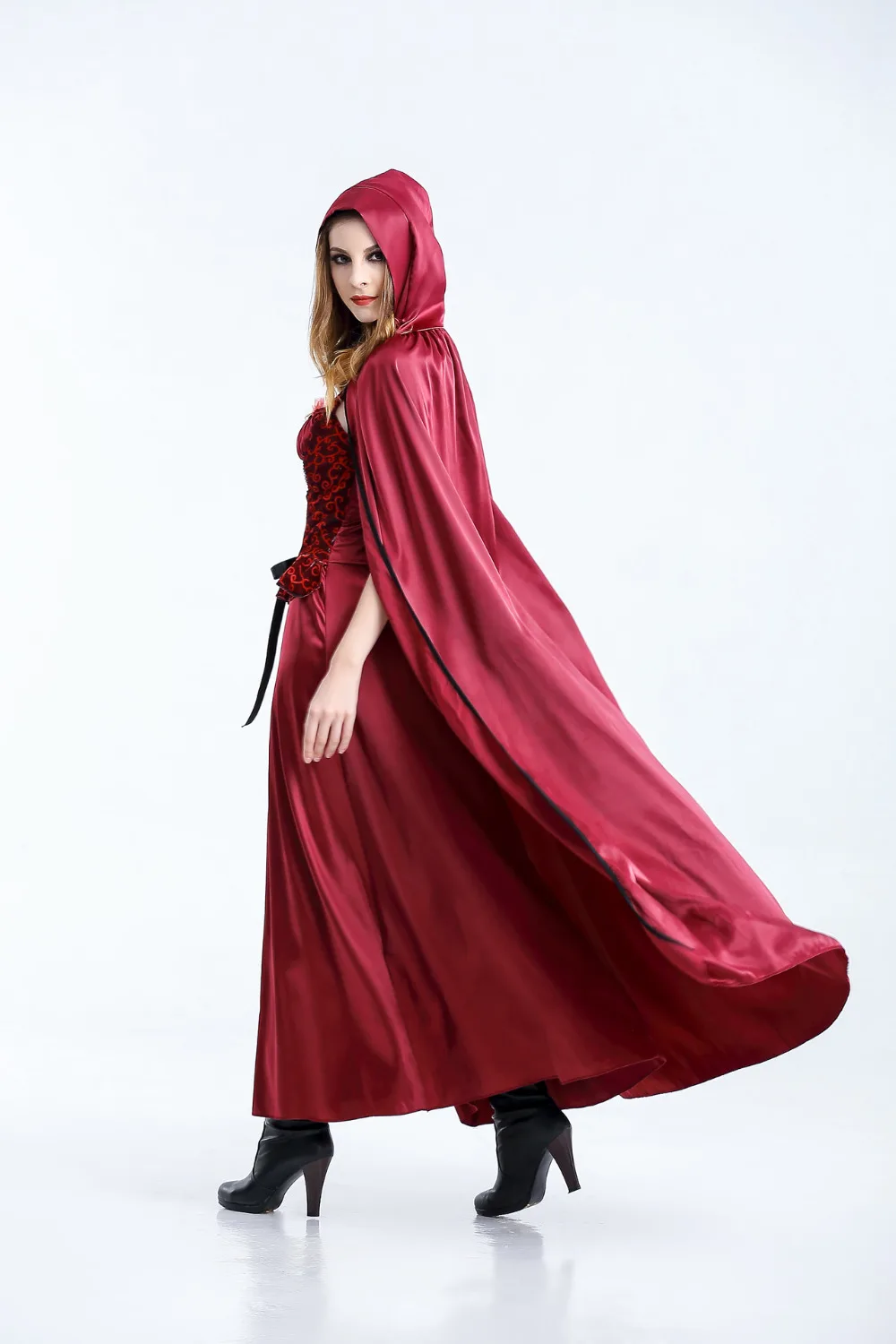M-XL, новинка, для взрослых, Красная Шапочка, косплей, костюм, сексуальный, панк, готический, платье ведьмы для взрослых, Хэллоуин, костюм вампира, королевы