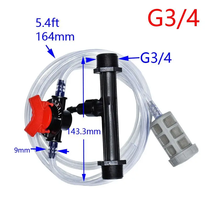 Инжектор удобрений Вентури 3/4 1/2 система полива удобрения автоматический