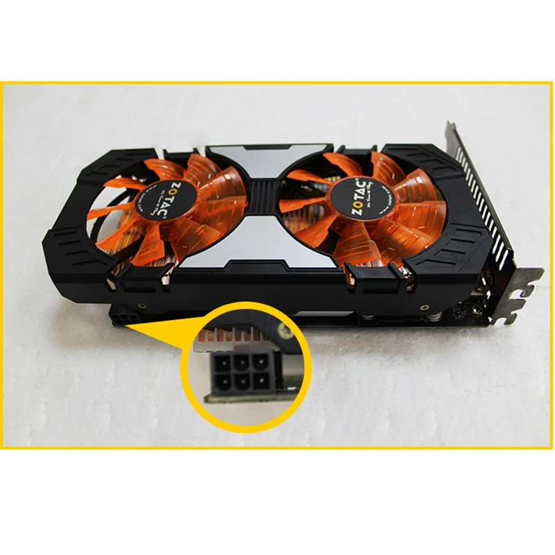 Видеокарта ZOTAC GTX 750Ti 2 Гб видеокарта GPU VGA карта видеокарты GeForce GTX 750 Ti 2 Гб GTX750Ti для NVIDIA HDMI DVI видеокарта 128 бит