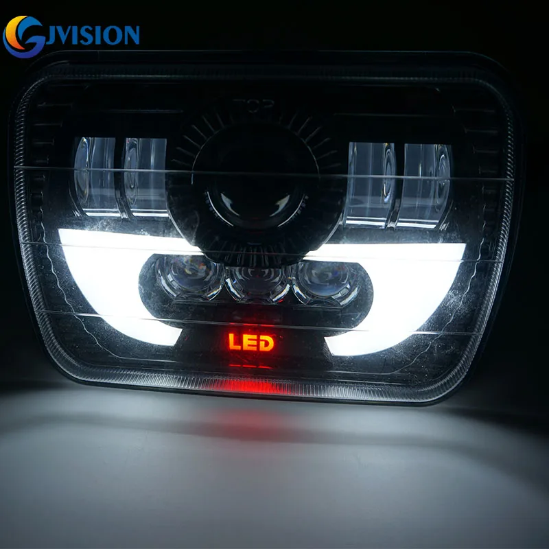 2 шт. 5X7'' внедорожный светодиодный головной светильник s СИД DRL для Jeep Wrangler YJ