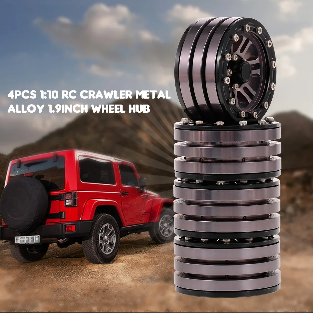 4 шт. 1/10 металлический сплав 1 9 &quotобод колеса Beadlock для Traxxas HSP Redcat Tamiya Axial SCX10 D90 Hpi 4WD