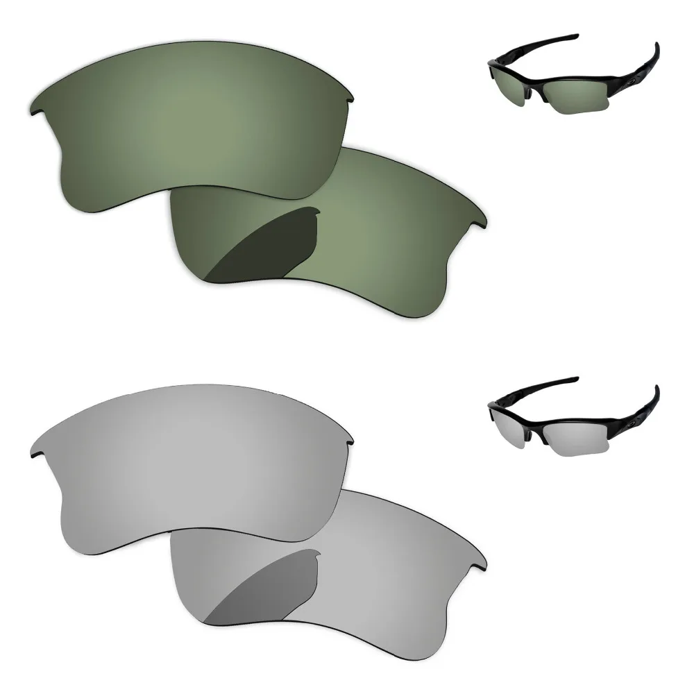 

Поляризованные сменные линзы для очков Flak Jacket XLJ, 2 пары, серебристые и зеленые, черные, 100% защита от уфа и уфв