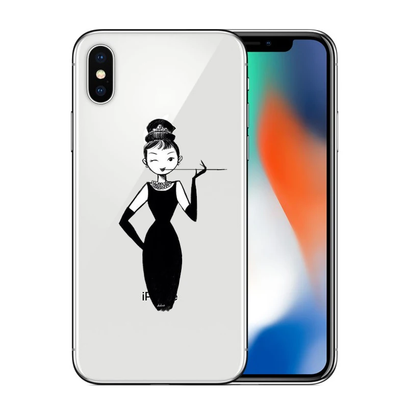 Одри Хепберн Мода девушка леди сотовый Жесткий ПК телефон чехол для iphone 6 6S 7 8 Plus 5S