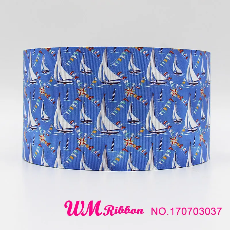 Репсовая лента Q &amp N с принтом в виде рыбьего сердца 3 дюйма 75 мм 50 ярдов/рулон | Дом