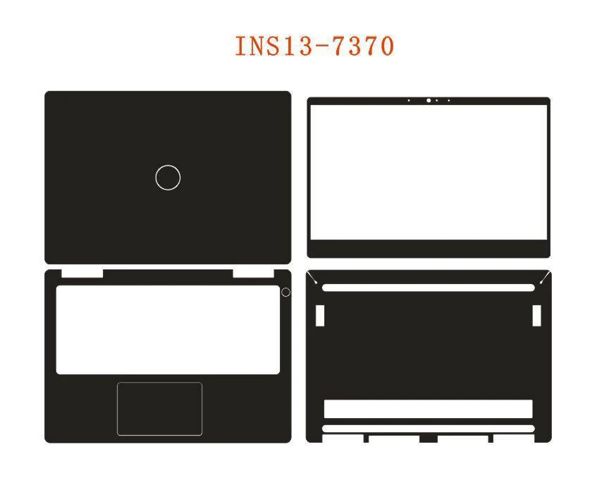 Наклейка для ноутбука защитная пленка из углеродного волокна Dell Inspiron 13 7370 7380