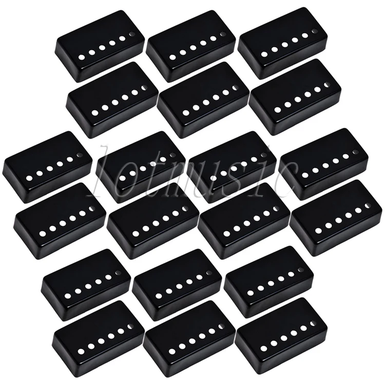 

20Pcs Black Electric Guitar Humbucker Pickup Covers For Guitar Replacement 52mm Pole Space