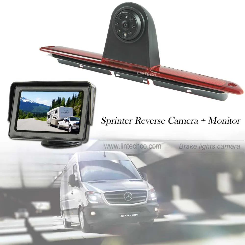 4 3 дюймовый монитор заднего вида камеры в м стоп сигнал для VW Crafter и Mercedes Sprinter|rear view
