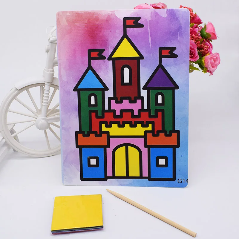 DIY Castle Diy Дом ремесла игрушки для детей из войлочной бумаги девочка ремесло детский сад материал смешное искусство и ремесло дети подарок для маленького мальчика - Цвет: DIY Castle