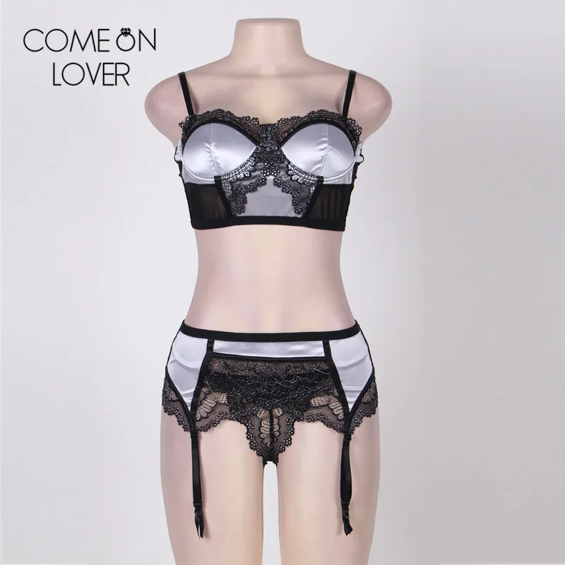 Женское нижнее белье Comeonlover с сеточкой и цветочным принтом большие размеры