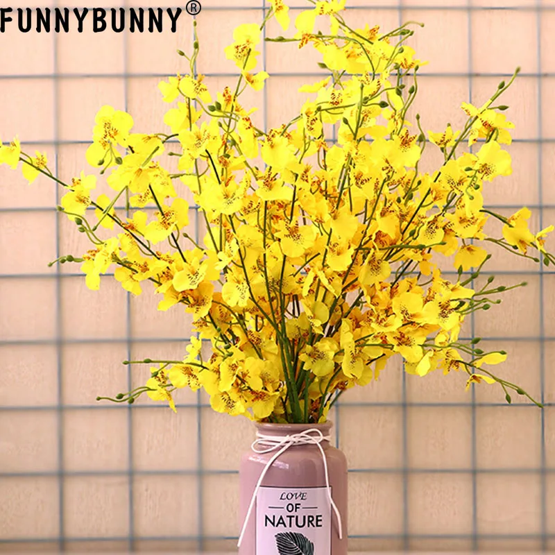 Искусственные цветы в виде орхидей FUNNYBUNNY искусственные для свадьбы дома офиса