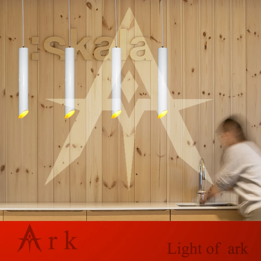 Цилиндрическая светодиодная алюминиевая подвессветильник лампа E27 диаметр 8 см